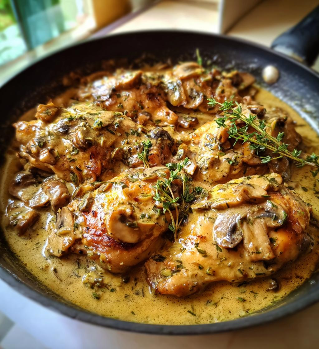 Baked Chicken with Mushroom Sauce – Juicy & Creamy Delight - step by step