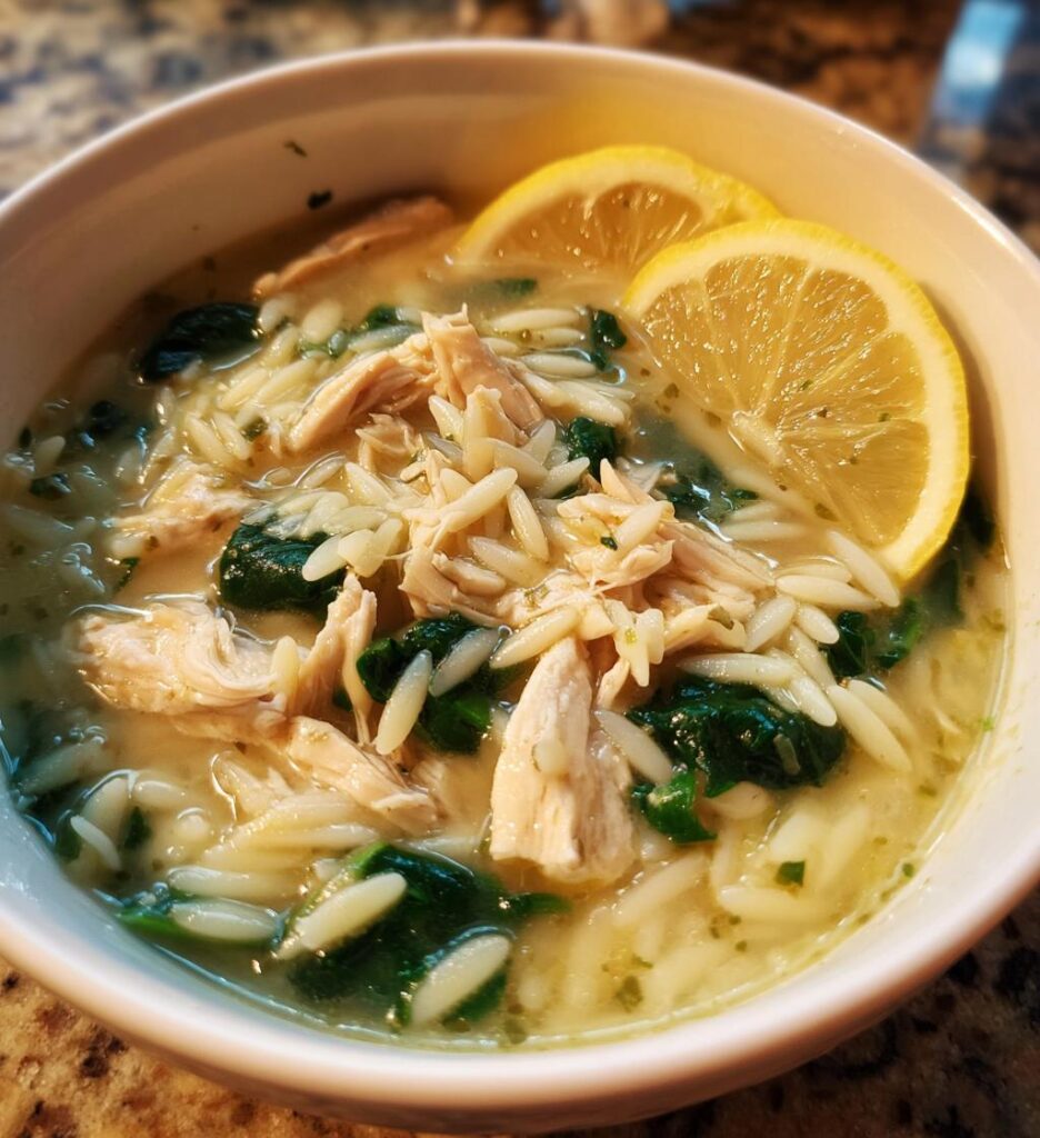 creamy chicken orzo soup