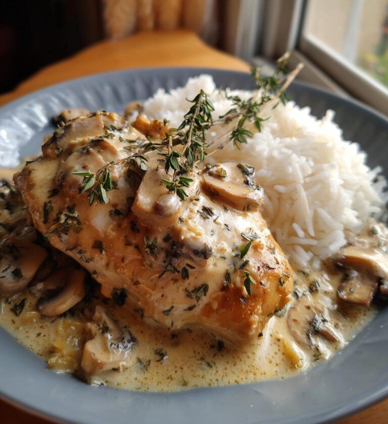 baked chicken with mushroom sauce