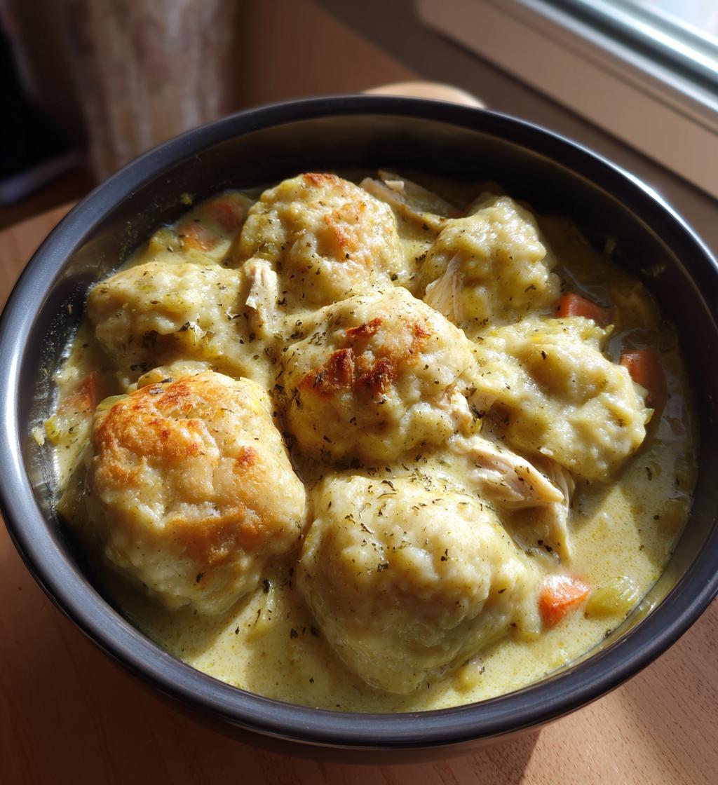 Slow Cooker Chicken and Dumplings - Creamy Comfort Food Recipe - step by step